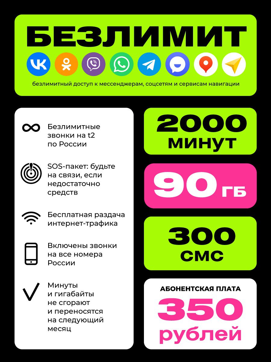 Тарифный план Федеральный (ТЕЛЕ2)