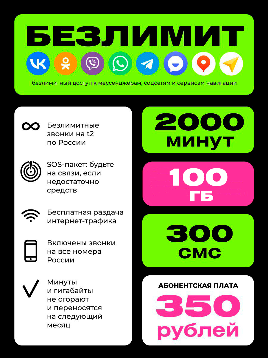 Тарифный план Федеральный (ТЕЛЕ2)